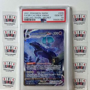 2021 Shadow Rider Calyrex VMAX (Alternate Art Secret) Chilling Reign 205/198 PSA 105780-S