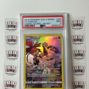 Torkoal 237/236-Full Art-Cosmic Eclipse Graded Pokemon Card- PSA 9