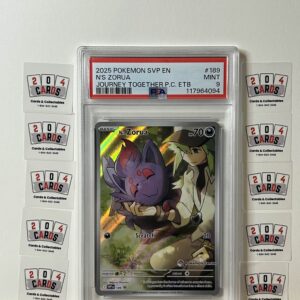 Pokémon N’s Zorua Scarlet & Violet Journey Together Pokémon Center Stamped Promo Psa 9